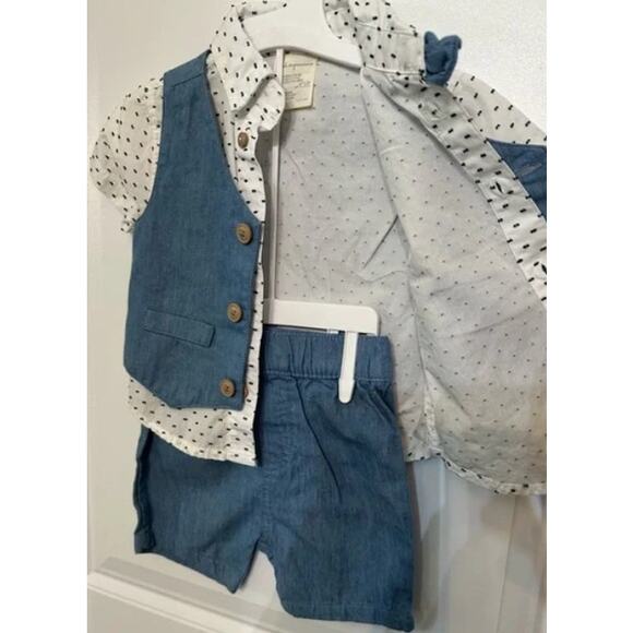 Precious First Impressions Boutique Short Set w/ Vest and Bowtie Three Pieces - Picture 2 of 6